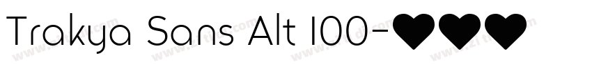 Trakya Sans Alt 100字体转换